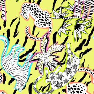 Canga Animal Print Neon